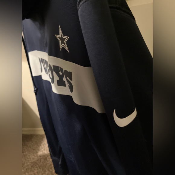 Nike DALLAS COWBOYS MEDIUM BIKE HOODIE LIKE NEW NFL IN FIELD APPAREL - Picture 2 of 11